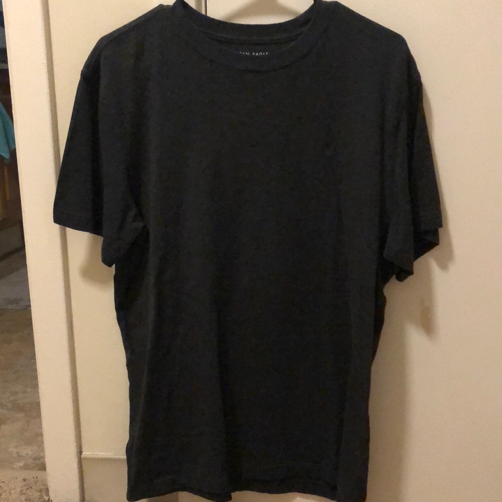 American Eagle grey black super soft standard fit tee